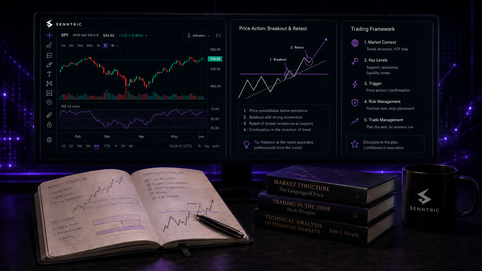 Senntric education and market content visual